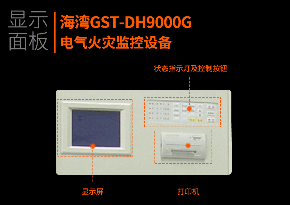 GST-DH9000G电气火灾监控设备显示面板